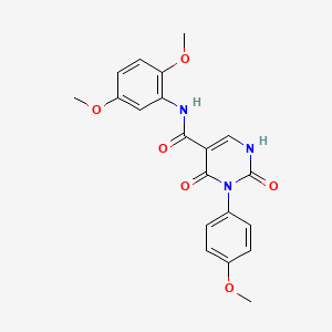 molecular formula C20H19N3O6 B14977574 N-(2,5-dimethoxyphenyl)-3-(4-methoxyphenyl)-2,4-dioxo-1,2,3,4-tetrahydropyrimidine-5-carboxamide 