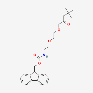 molecular formula C26H33NO5 B1497758 (9H-fluoren-9-yl)methyl (2-(2-((4,4-dimethyl-2-oxopentyl)oxy)ethoxy)ethyl)carbamate 