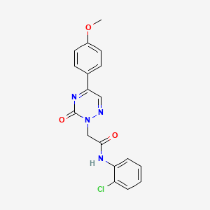 molecular formula C18H15ClN4O3 B14977595 N-(2-chlorophenyl)-2-[5-(4-methoxyphenyl)-3-oxo-1,2,4-triazin-2(3H)-yl]acetamide 
