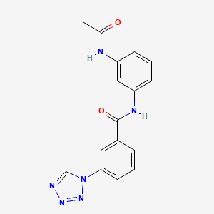 molecular formula C16H14N6O2 B14977602 N-[3-(acetylamino)phenyl]-3-(1H-tetrazol-1-yl)benzamide 