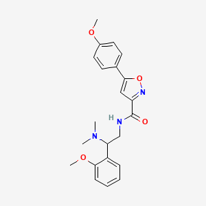 molecular formula C22H25N3O4 B14977634 N-[2-(dimethylamino)-2-(2-methoxyphenyl)ethyl]-5-(4-methoxyphenyl)-1,2-oxazole-3-carboxamide 