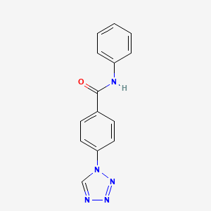 molecular formula C14H11N5O B14977666 N-phenyl-4-(1H-tetrazol-1-yl)benzamide 