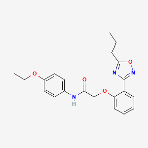 molecular formula C21H23N3O4 B14977717 N-(4-ethoxyphenyl)-2-[2-(5-propyl-1,2,4-oxadiazol-3-yl)phenoxy]acetamide 