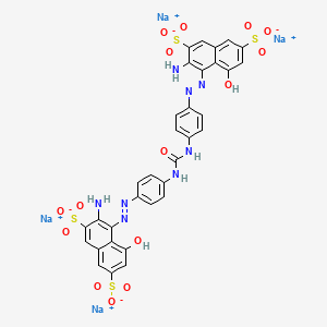 molecular formula C33H22N8Na4O15S4 B1497779 Tetrasodium 4,4'-(carbonylbis(imino-4,1-phenyleneazo))bis(3-amino-5-hydroxynaphthalene-2,7-disulphonate) CAS No. 6771-81-9