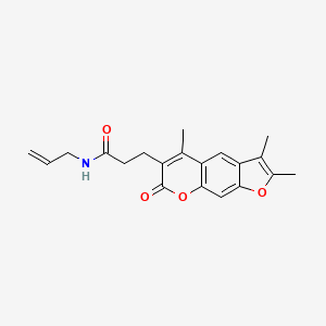 molecular formula C20H21NO4 B14977948 N-allyl-3-(2,3,5-trimethyl-7-oxo-7H-furo[3,2-g]chromen-6-yl)propanamide 
