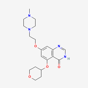 molecular formula C20H28N4O4 B1497796 7-(2-(4-Methylpiperazin-1-yl)ethoxy)-5-((tetrahydro-2H-pyran-4-yl)oxy)quinazolin-4(3H)-one CAS No. 893428-67-6