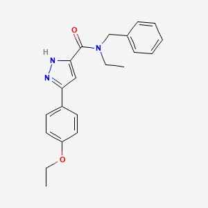 molecular formula C21H23N3O2 B14977989 N-benzyl-3-(4-ethoxyphenyl)-N-ethyl-1H-pyrazole-5-carboxamide 