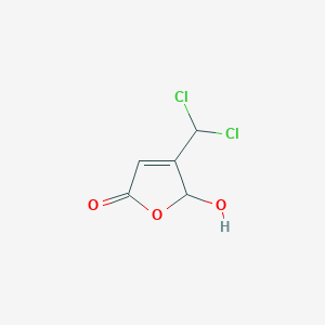 molecular formula C5H4Cl2O3 B149781 4-(Dichloromethyl)-5-hydroxy-2(5H)-furanone CAS No. 125974-07-4
