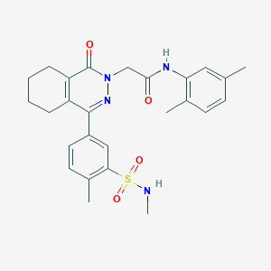molecular formula C26H30N4O4S B14978110 N-(2,5-dimethylphenyl)-2-{4-[4-methyl-3-(methylsulfamoyl)phenyl]-1-oxo-5,6,7,8-tetrahydrophthalazin-2(1H)-yl}acetamide 