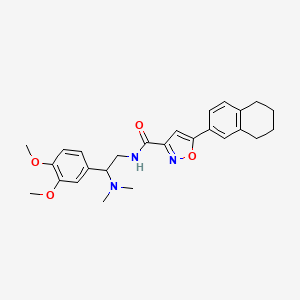 molecular formula C26H31N3O4 B14978136 N-[2-(3,4-dimethoxyphenyl)-2-(dimethylamino)ethyl]-5-(5,6,7,8-tetrahydronaphthalen-2-yl)-1,2-oxazole-3-carboxamide 