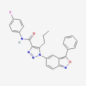 molecular formula C25H20FN5O2 B14978340 N-(4-fluorophenyl)-1-(3-phenyl-2,1-benzoxazol-5-yl)-5-propyl-1H-1,2,3-triazole-4-carboxamide 