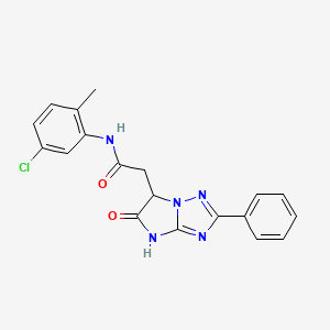 molecular formula C19H16ClN5O2 B14978360 N-(5-chloro-2-methylphenyl)-2-(5-oxo-2-phenyl-5,6-dihydro-4H-imidazo[1,2-b][1,2,4]triazol-6-yl)acetamide 