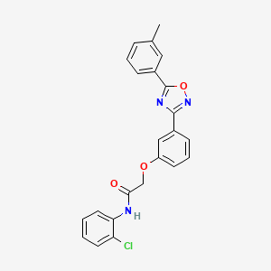 molecular formula C23H18ClN3O3 B14978397 N-(2-chlorophenyl)-2-{3-[5-(3-methylphenyl)-1,2,4-oxadiazol-3-yl]phenoxy}acetamide 