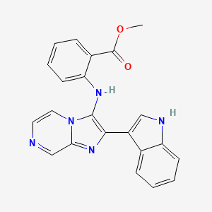 molecular formula C22H17N5O2 B14978444 methyl 2-{[2-(1H-indol-3-yl)imidazo[1,2-a]pyrazin-3-yl]amino}benzoate 