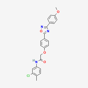 molecular formula C24H20ClN3O4 B14978460 N-(3-chloro-4-methylphenyl)-2-{4-[3-(4-methoxyphenyl)-1,2,4-oxadiazol-5-yl]phenoxy}acetamide 