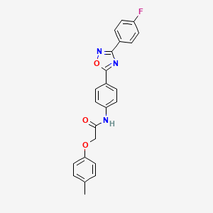 molecular formula C23H18FN3O3 B14978530 N-{4-[3-(4-fluorophenyl)-1,2,4-oxadiazol-5-yl]phenyl}-2-(4-methylphenoxy)acetamide 