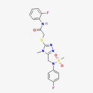 molecular formula C19H19F2N5O3S2 B14978556 N-(2-fluorophenyl)-2-[(5-{[(4-fluorophenyl)(methylsulfonyl)amino]methyl}-4-methyl-4H-1,2,4-triazol-3-yl)sulfanyl]acetamide 