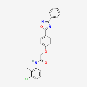molecular formula C23H18ClN3O3 B14978697 N-(3-chloro-2-methylphenyl)-2-[4-(3-phenyl-1,2,4-oxadiazol-5-yl)phenoxy]acetamide 
