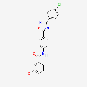 molecular formula C22H16ClN3O3 B14978838 N-{4-[3-(4-chlorophenyl)-1,2,4-oxadiazol-5-yl]phenyl}-3-methoxybenzamide 