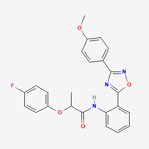 molecular formula C24H20FN3O4 B14978867 2-(4-fluorophenoxy)-N-{2-[3-(4-methoxyphenyl)-1,2,4-oxadiazol-5-yl]phenyl}propanamide 