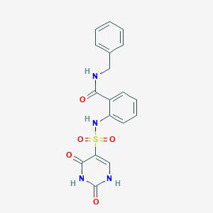 molecular formula C18H16N4O5S B14978972 N-benzyl-2-{[(2-hydroxy-6-oxo-1,6-dihydropyrimidin-5-yl)sulfonyl]amino}benzamide 