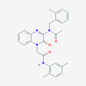 molecular formula C28H28N4O3 B14978973 N-(4-{2-[(2,5-dimethylphenyl)amino]-2-oxoethyl}-3-oxo-3,4-dihydroquinoxalin-2-yl)-N-(2-methylbenzyl)acetamide 