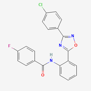 molecular formula C21H13ClFN3O2 B14979291 N-{2-[3-(4-chlorophenyl)-1,2,4-oxadiazol-5-yl]phenyl}-4-fluorobenzamide 