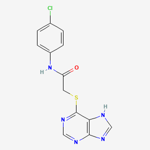 molecular formula C13H10ClN5OS B14979419 N-(4-chlorophenyl)-2-(9H-purin-6-ylsulfanyl)acetamide 