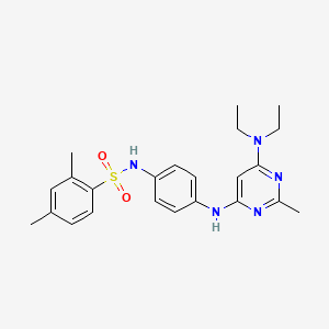 molecular formula C23H29N5O2S B14979507 N-(4-((6-(diethylamino)-2-methylpyrimidin-4-yl)amino)phenyl)-2,4-dimethylbenzenesulfonamide 