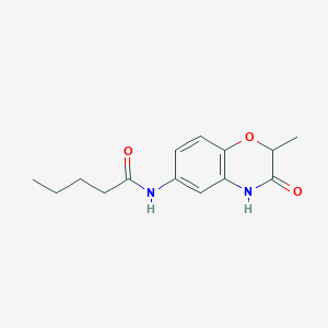 molecular formula C14H18N2O3 B14979570 N-(2-methyl-3-oxo-3,4-dihydro-2H-1,4-benzoxazin-6-yl)pentanamide 