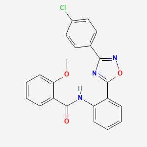 molecular formula C22H16ClN3O3 B14979673 N-{2-[3-(4-chlorophenyl)-1,2,4-oxadiazol-5-yl]phenyl}-2-methoxybenzamide 