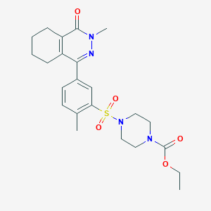 molecular formula C23H30N4O5S B14980048 Ethyl 4-{[2-methyl-5-(3-methyl-4-oxo-3,4,5,6,7,8-hexahydrophthalazin-1-yl)phenyl]sulfonyl}piperazine-1-carboxylate 