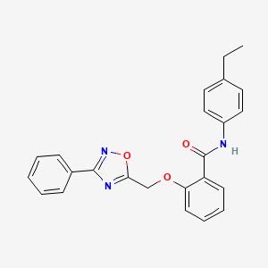 molecular formula C24H21N3O3 B14980103 N-(4-ethylphenyl)-2-[(3-phenyl-1,2,4-oxadiazol-5-yl)methoxy]benzamide 