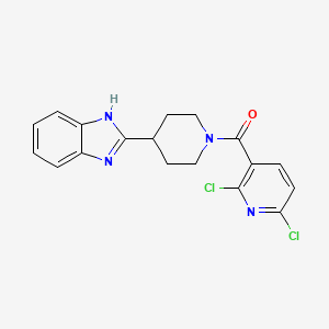molecular formula C18H16Cl2N4O B14980274 [4-(1H-benzimidazol-2-yl)piperidin-1-yl](2,6-dichloropyridin-3-yl)methanone 