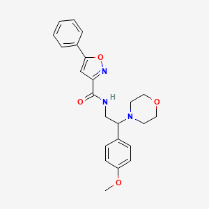 molecular formula C23H25N3O4 B14980515 N-[2-(4-methoxyphenyl)-2-(morpholin-4-yl)ethyl]-5-phenyl-1,2-oxazole-3-carboxamide 