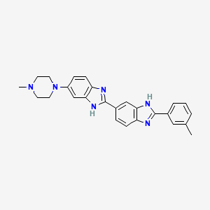 molecular formula C26H26N6 B1498090 2-(3-methylphenyl)-6-[6-(4-methylpiperazin-1-yl)-1H-benzimidazol-2-yl]-1H-benzimidazole CAS No. 23491-54-5