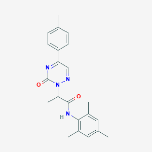 molecular formula C22H24N4O2 B14981035 2-[5-(4-methylphenyl)-3-oxo-1,2,4-triazin-2(3H)-yl]-N-(2,4,6-trimethylphenyl)propanamide 