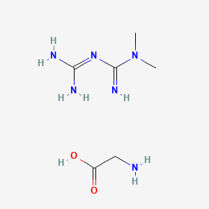 molecular formula C6H16N6O2 B1498119 2-aminoacetic acid;2-carbamimidoyl-1,1-dimethylguanidine CAS No. 121369-64-0