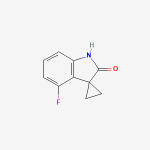molecular formula C10H8FNO B1498121 4'-Fluorospiro[cyclopropane-1,3'-indolin]-2'-one CAS No. 913720-11-3