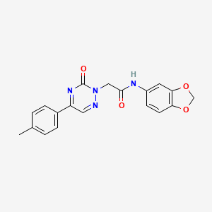 molecular formula C19H16N4O4 B14981326 N-(1,3-benzodioxol-5-yl)-2-[5-(4-methylphenyl)-3-oxo-1,2,4-triazin-2(3H)-yl]acetamide 
