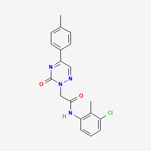 molecular formula C19H17ClN4O2 B14981341 N-(3-chloro-2-methylphenyl)-2-[5-(4-methylphenyl)-3-oxo-1,2,4-triazin-2(3H)-yl]acetamide 