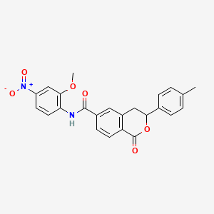 molecular formula C24H20N2O6 B14981373 N-(2-methoxy-4-nitrophenyl)-3-(4-methylphenyl)-1-oxo-3,4-dihydro-1H-isochromene-6-carboxamide 