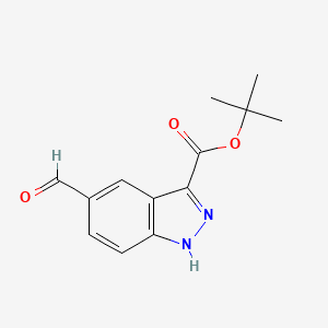 molecular formula C13H14N2O3 B1498143 tert-butyl 5-formyl-1H-indazole-3-carboxylate 