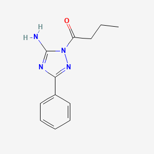 molecular formula C12H14N4O B14981572 1-(5-amino-3-phenyl-1H-1,2,4-triazol-1-yl)butan-1-one 
