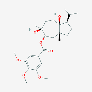 molecular formula C25H38O7 B149816 [(1R,3Ar,5S,6S,8aS)-6,8a-dihydroxy-3a,6-dimethyl-1-propan-2-yl-2,3,4,5,7,8-hexahydro-1H-azulen-5-yl] 3,4,5-trimethoxybenzoate CAS No. 128232-97-3
