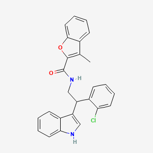 molecular formula C26H21ClN2O2 B14981800 N-[2-(2-chlorophenyl)-2-(1H-indol-3-yl)ethyl]-3-methyl-1-benzofuran-2-carboxamide 