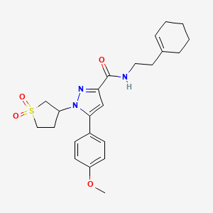 molecular formula C23H29N3O4S B14981849 N-[2-(1-Cyclohexen-1-yl)ethyl]-5-(4-methoxyphenyl)-1-(tetrahydro-1,1-dioxido-3-thienyl)-1H-pyrazole-3-carboxamide CAS No. 1053116-96-3