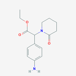 molecular formula C15H20N2O3 B1498185 Ethyl 2-(4-aminophenyl)-2-(2-oxopiperidin-1-yl)acetate 