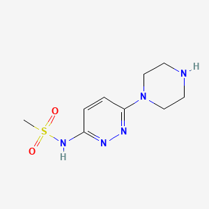 molecular formula C9H15N5O2S B1498188 N-[6-(1-Piperazinyl)-3-pyridazinyl]methanesulfonamide 