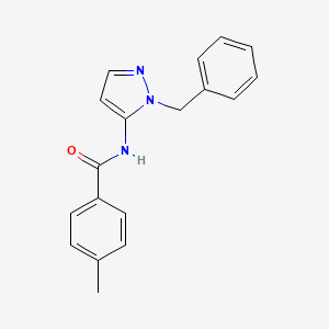 molecular formula C18H17N3O B14981904 N-(1-benzyl-1H-pyrazol-5-yl)-4-methylbenzamide 